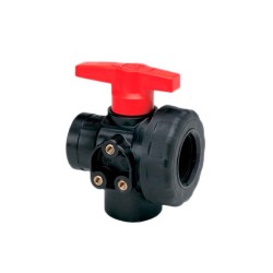 VALVULA BOLA 1 1/2 H-H-H 3 vias flujo interrumpido