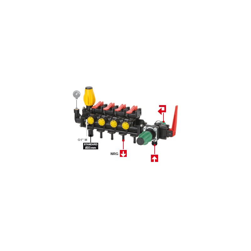 MANDO DISTRIBUIDOR MANUAL VOLUMETRICO 3 VIAS