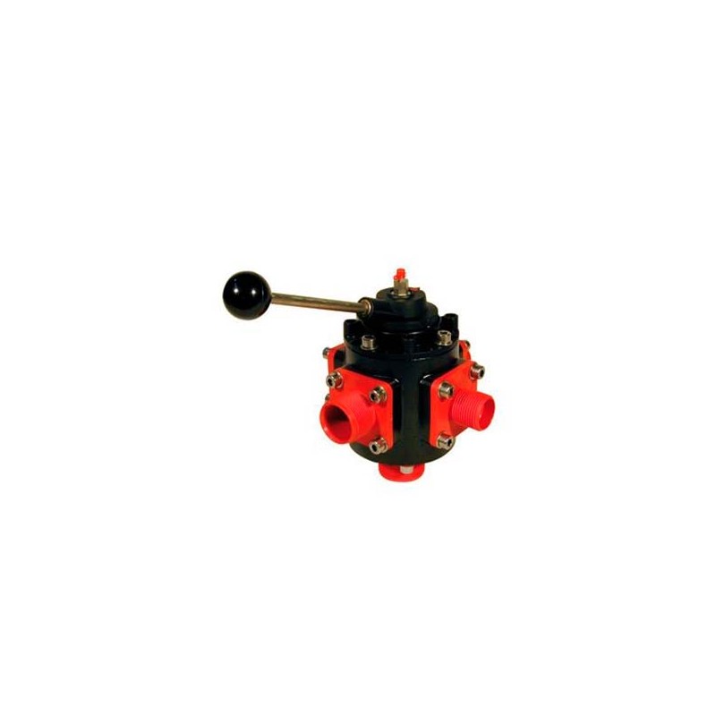 VALVULA BOLA 1  1/4 DE 3-5 VIAS Caudal max 200 l/m